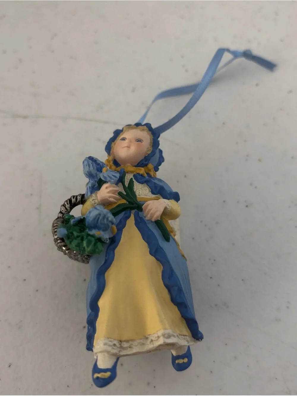 Hallmark Iris Angel Ornament - Blue and Yellow